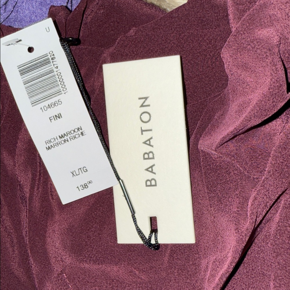 Babaton Silk Blend L/S Shoulder Pad Blouse XL - Picture 2 of 7